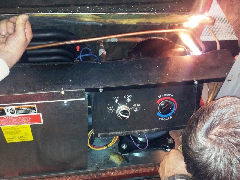 Filter drier installation