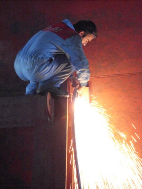 Welding sparks